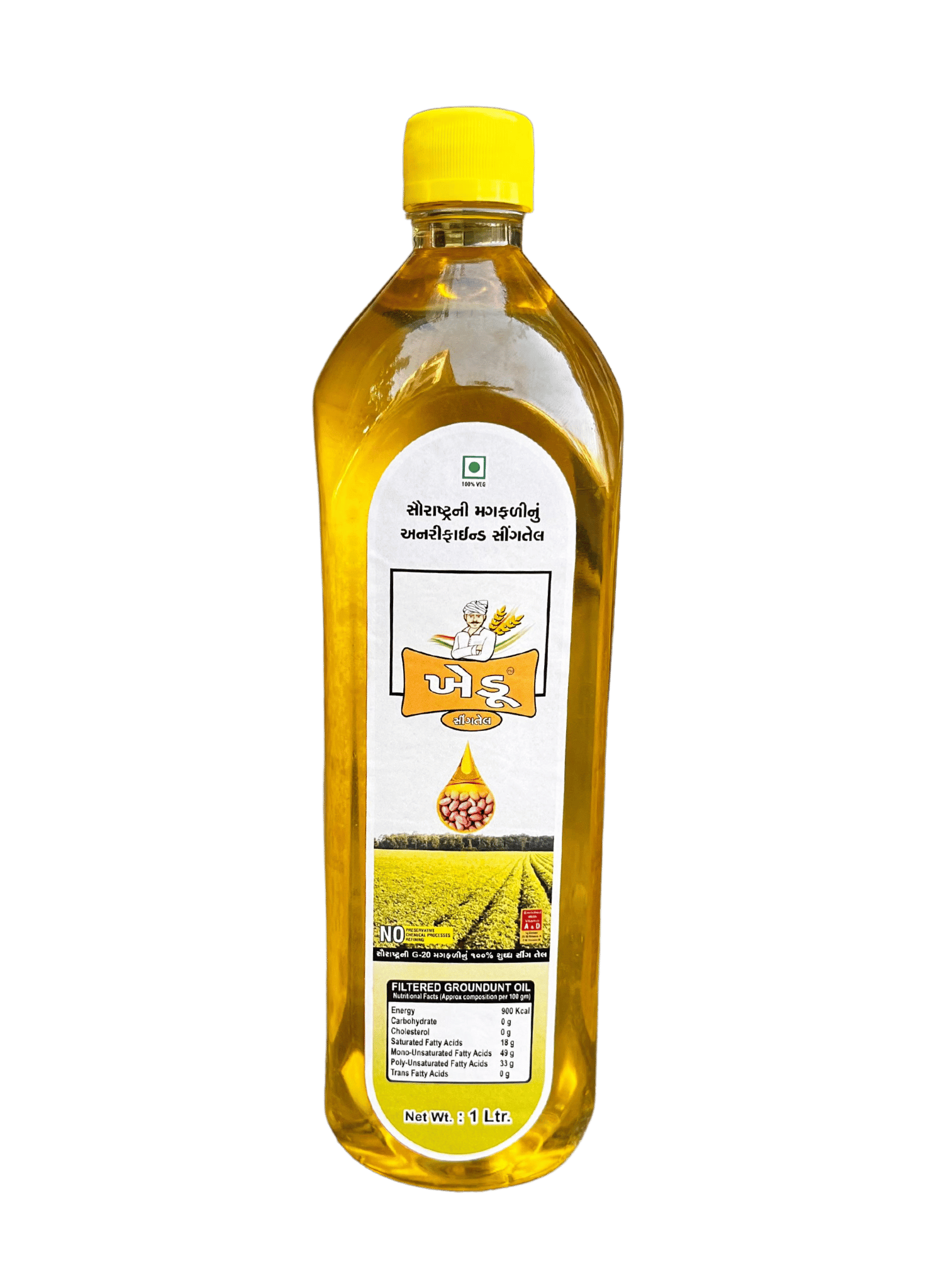ખેડુ સિંગતેલ Groundnut Oil (1L)